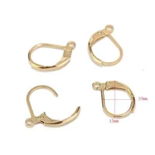 50pcs Stainless Steel 13x10mm Ear Wires Hoop Earring French Hooks