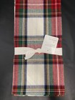 NEW Pottery Barn Christmas Holiday Stewart Plaid Set 2 Cloth Kitchen Towels NWT