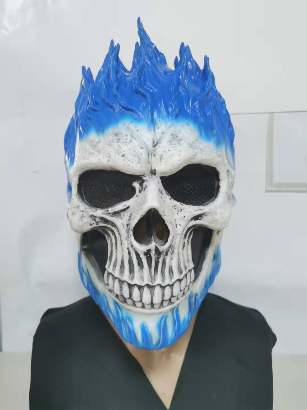 Ghost Rider Mask Cosplay Scary Realistic Latex Halloween Party Prop ...