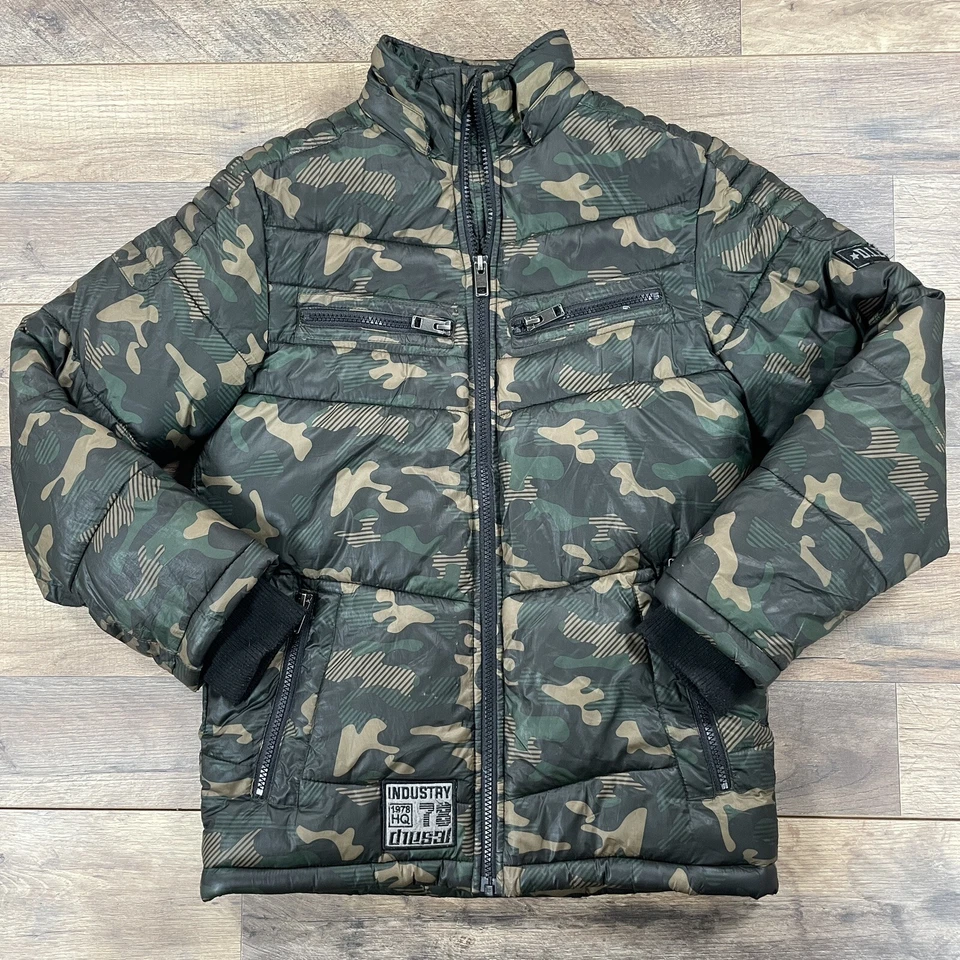 Casaco Diesel Masculino 10 Camuflagem Camuflagem Puffer Jaqueta de Inverno Pesada Manga Longa - Imagem 2 de 4