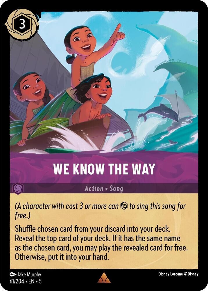 We Know the Way - 61/204 - Disney Lorcana TCG Shimmering Skies (2024) - NM Rare
