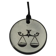 Shungite Emf Protection Necklace EMF Jewelry Pendant Zodiac Libra Image