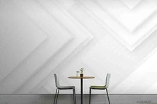 3D White Geometric Wallpaper Wall Mural Removable Self-adhesive Sticker5434