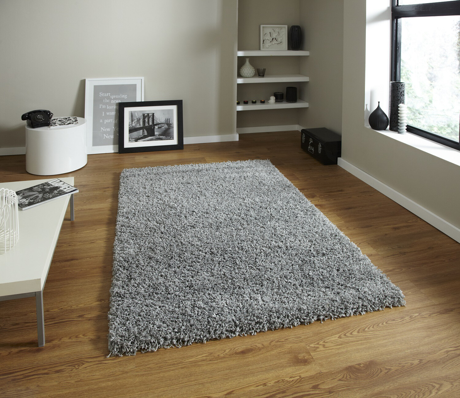 X LARGE GREY SHAGGY RUG SOFT FLUFFY PLAIN THICK 5CM FLOOR CARPET RUG eBay