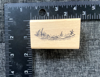 Hippo Heart WM Rubber Stamp Seascape Seaweed Coral Rocks Ocean Floor NEW