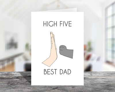 Personalisierbare Geburtstagskarte Hive-Five First Bump Hund lustige Hundekarte