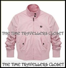 Rare Fred Perry Amy Winehouse Rare Baby Pink Cropped Harrington Jacket Uk 8 36 4