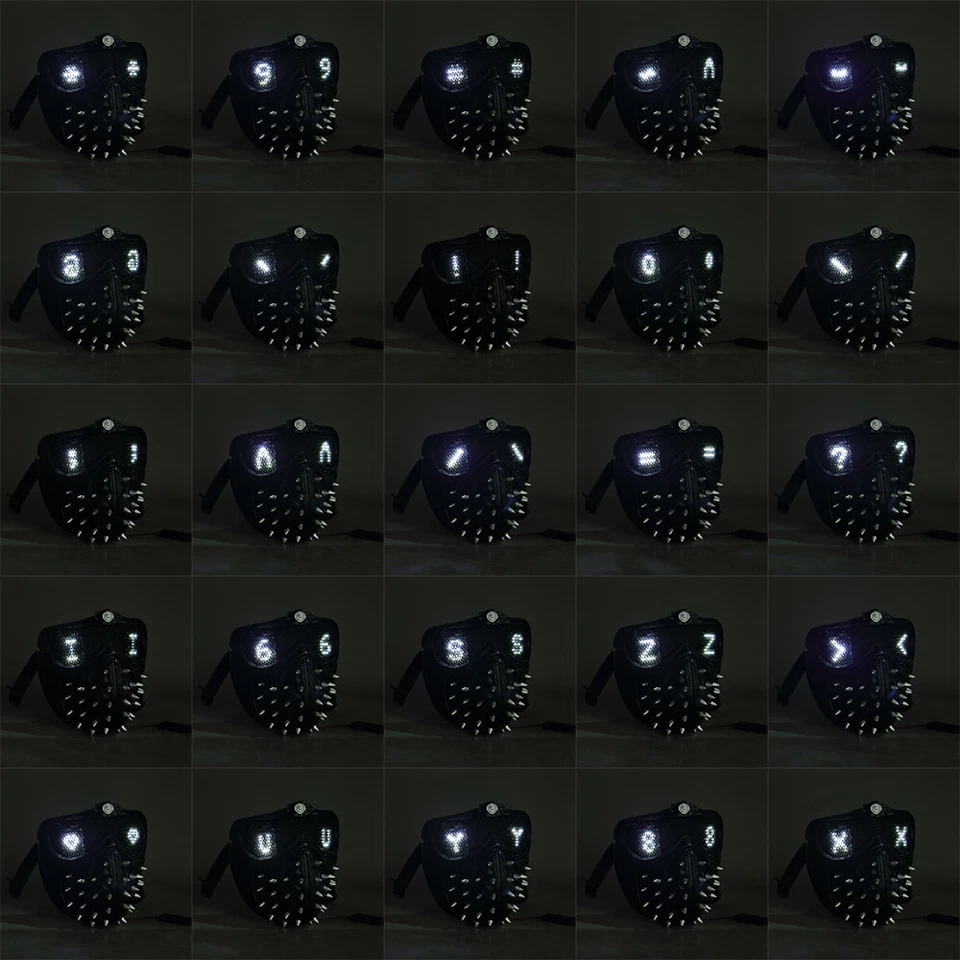 Cosplay Marcus Wrench Rivet Led Face Mask 25 Kinds Expressions Mask Props - Image 2 of 4