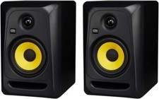 KRK Classic 5 Near-Field 2-Way Bi-Amp Powered Studio Monitor, Black Pair 
