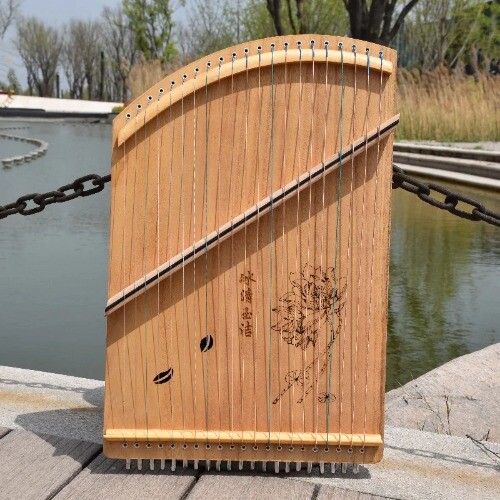 Pequeño Guzheng 21 Cuerdas Madera Paulownia Guzheng Entrenador de Dedos Principiante Cítara - Imagen 8 de 27