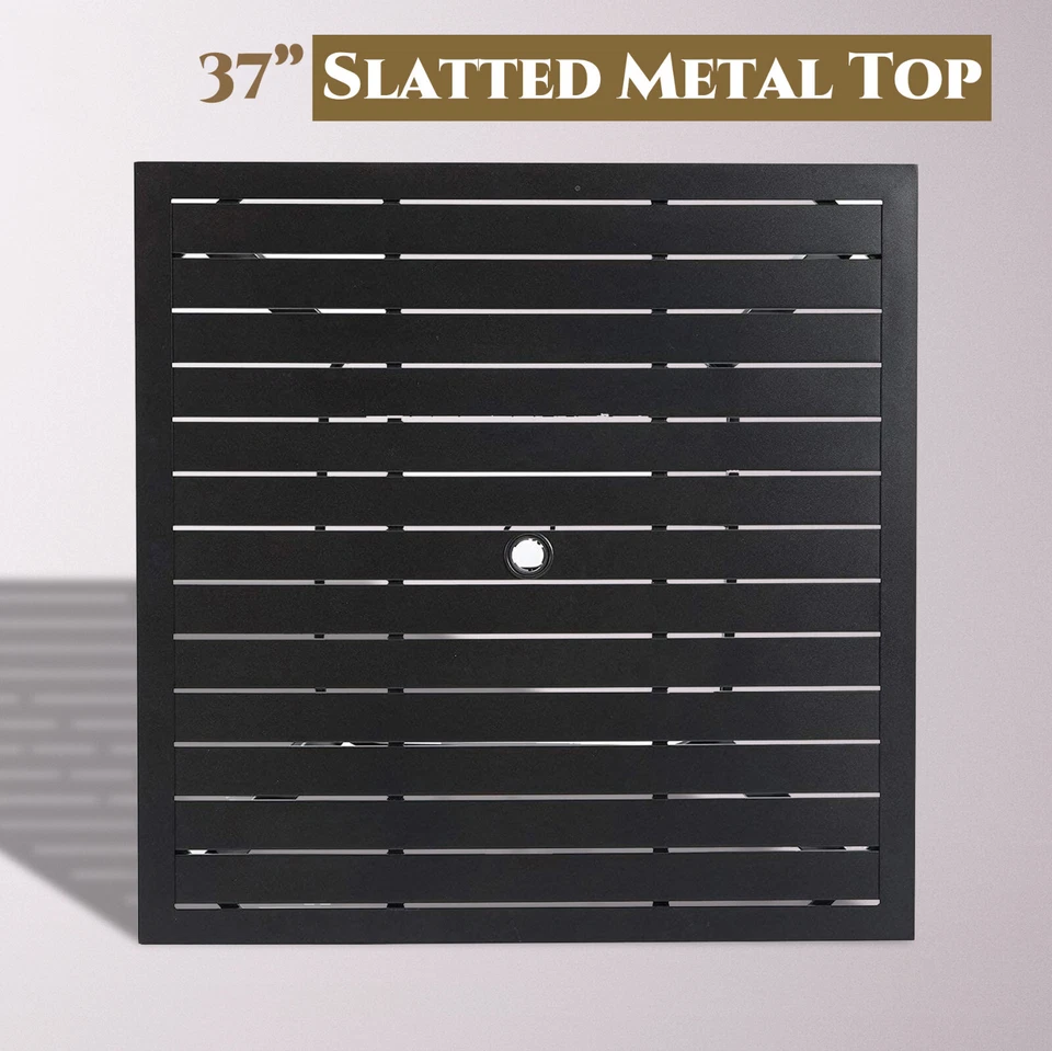 Juego de mesa y sillas de comedor de exterior de 5 piezas para patio 4 sillas Textilene Foto 3 de 4