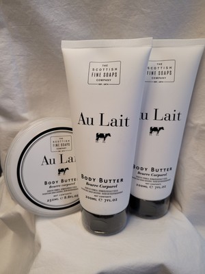 The Scottish Fine Soaps Au Lait Body Butter 250ml/8.8oz & 200ml/7oz Set of 3