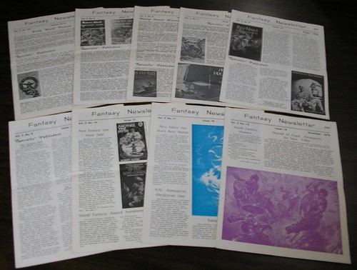 Nine Issues FANTASY NEWSLETTER 1979 Vintage SCI-FI & FANTASY #10 thru #19