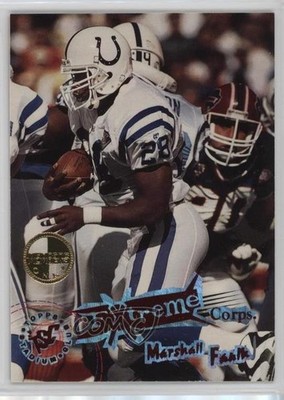 1995 Stadium Club Extreme Corps Members Only Diffraction Marshall Faulk HOF 0n2g