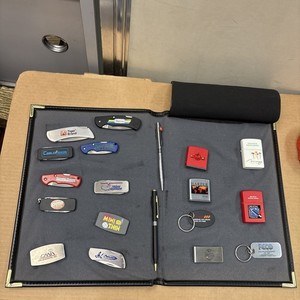 Zippo Salesman Sample Kit Money Clip Keychain Folding Knife Ziplight