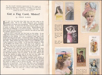 GOT A FAG CARD, MISTER. BY FRED BASON. AN ORIGINAL ARTICLE FROM THE SATURDAY BOO