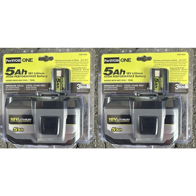#ad 2PACK 5.0Ah For RYOBI 18V Battery One Plus High Capacity P108 Lithium Ion P102 $35.93