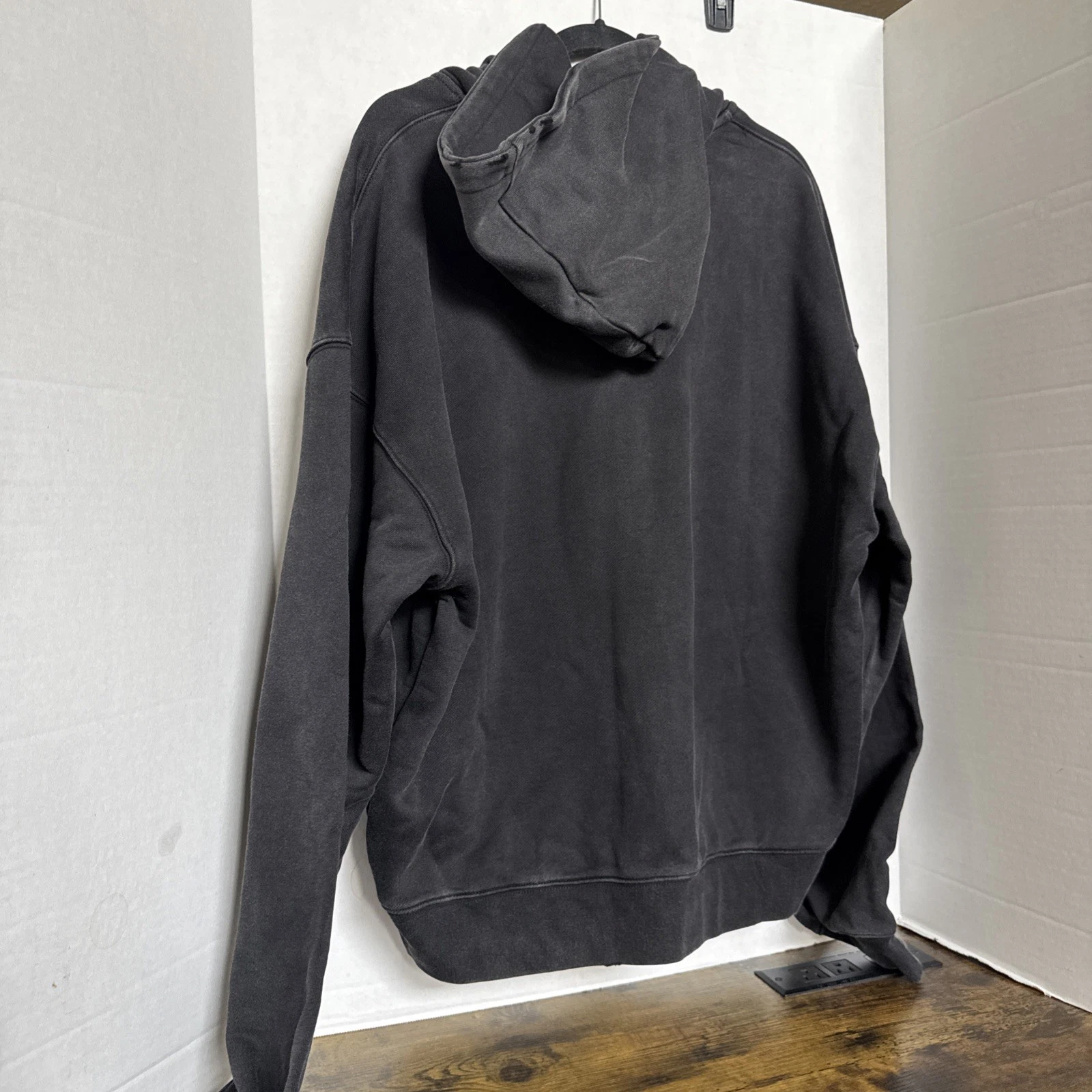 CEEC Full Zip Front Logo Hoodie W/Pocket Vintage Black Distressed  XL New image 7