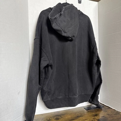 CEEC Full Zip Front Logo Hoodie W/Pocket Vintage Black Distressed  XL New image 7