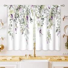 Eucalyptus Botanical 27.5"W x 39"L Pack of 2 A Eucalyptus Purple Flower