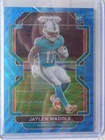 2021 Panini Prizm Football Blue Ice Jaylen Waddle #338 PSA 8.5