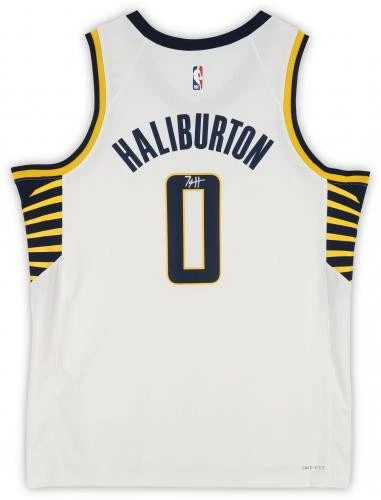 Tyrese Haliburton Indiana Pacers Signed Nike White Association Swingman Jersey - Image 2 of 4