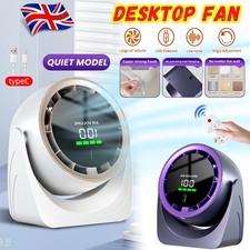 100 Speeds USB Rechargeable Portable Fan Cooling Fan Desk Desktop 360°