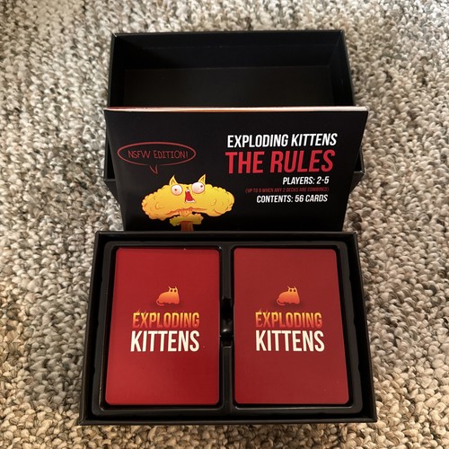 Exploding Kittens Original & NSFW Deck  Card Game Lot 100% Complete Set - Afbeelding 3 van 3