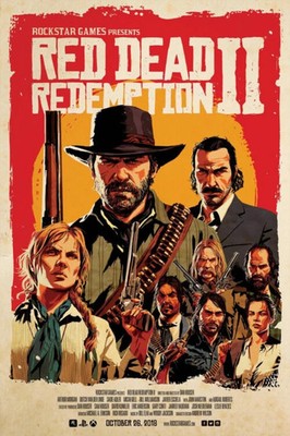 Red Dead Redemption 2 Poster, RDR 2 Poster, Video Game Poster