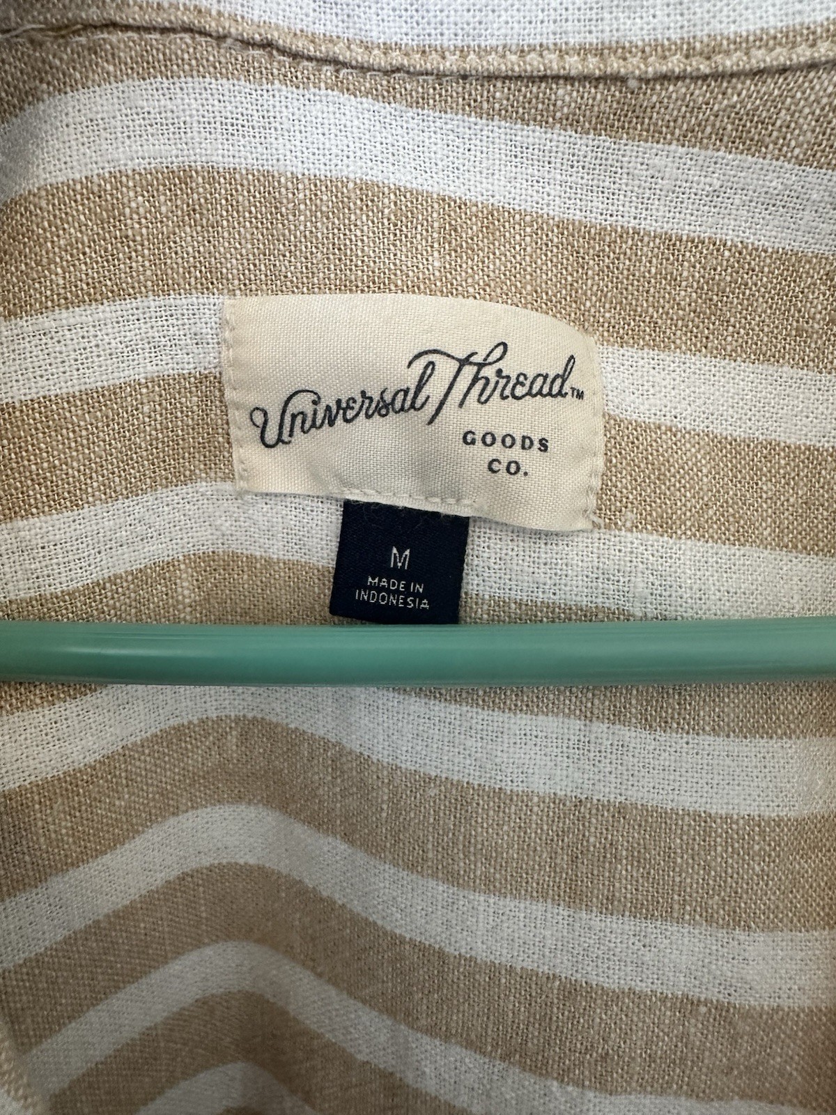 Universal Thread Linen Striped Button-Up Shirt Ch… - image 4