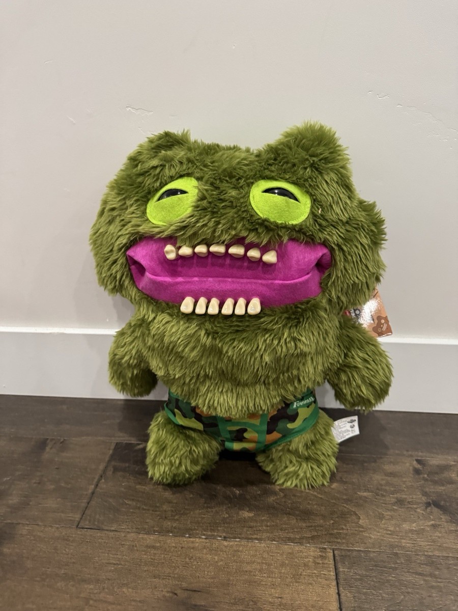 FUGGLER BIGG FUGG Plush XL 18” Green Monster Chuckles Teeth Jumbo