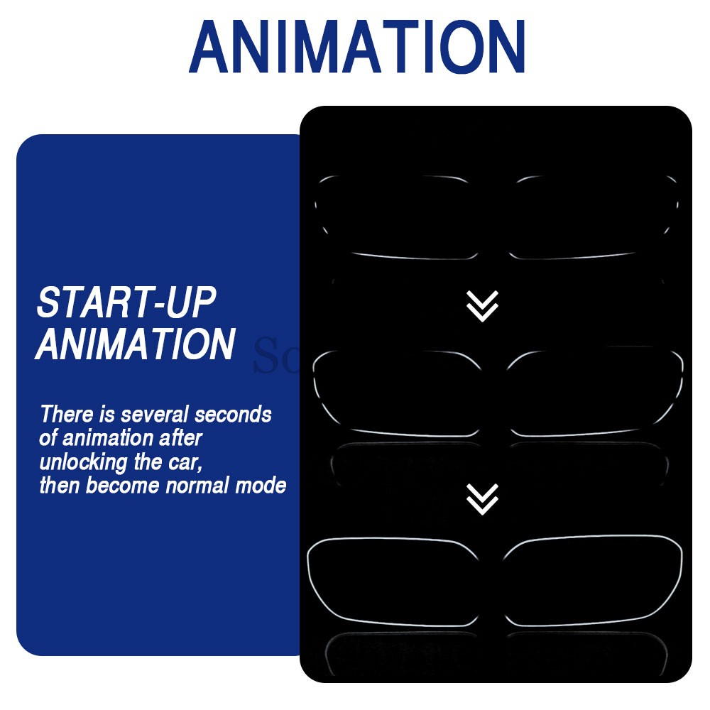 Dual Slats Front Kidney Grill W/LED Light For BMW 5-Series G30 G31 LCI 2021-2023
