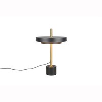 Led Tischleuchte Beistelllampe Nachttischlampe Schwarz-Gold Touchdimmer H 45,5Cm