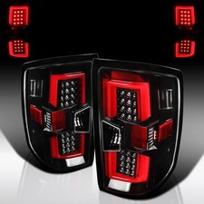 Fit 2014-2019 Chevy Silverado 1500 2500hd Slick Black Led Tail Lights Brake Lamp