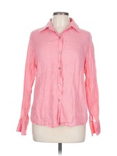 Linda Allard Ellen Tracy Women Pink Long Sleeve Button-Down Shirt 12
