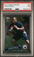 2011 Topps Chrome - #38 Tyron Smith (RC) Dallas Cowboys Rookie PSA 7