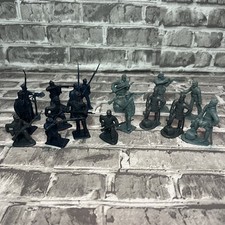 Civil War Union Confederate Army Toy Soldiers Lot Of 17 Vintage