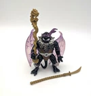 Vintage TMNT Warrior Winged Donatello 1995 Playmates Figure w/ TWO Gold Weapons