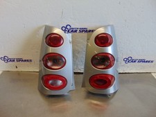 Smart car Fortwo Pair of Rear Lights 02-07 W45 left right back silver surround