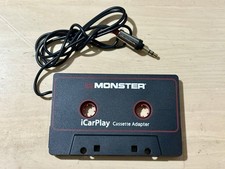 Monster Cassette Adapter 3.5mm AUX Plug Wired Black for Compact Cassettes