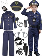 Ekoropshop Kids Police Officer Costume Set For Boys Cop Uniform Costume for H...