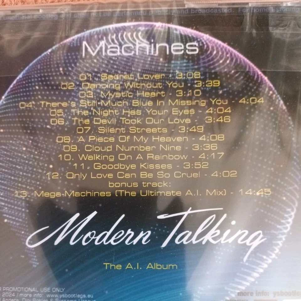 Modern Talking : Machines -  CD NEW & Sealed 2024 Fans Rare Collect AI Album - Image 2 of 2