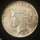 1934-P Silver PEACE Dollar - AU Details
