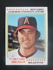 1978 Topps Baseball Card #6 Nolan Ryan Record Breaker (NM)