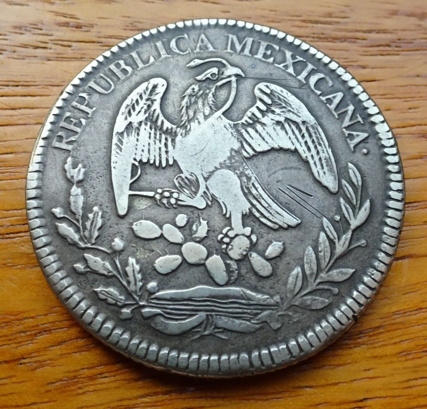 MEXICO 8 REALES 1846 CA RG CONTEMPORARY 25 GRAMS - Image 3 of 4