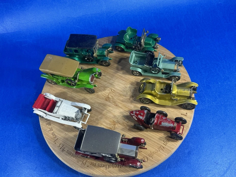 Vtg Lesney Matchbox Models of Yesteryear Lot of 8 1900’s Models Used Cars - Image 2 of 4