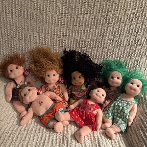 TY Beanie Baby Kids Dolls Lot Of  7 Plush Stuffed Dolls Vintage 2000