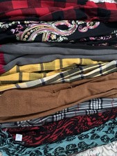 15pc Lot Women's Winter Scarves Assorted Styles Sizes Colors Materials Some NWT