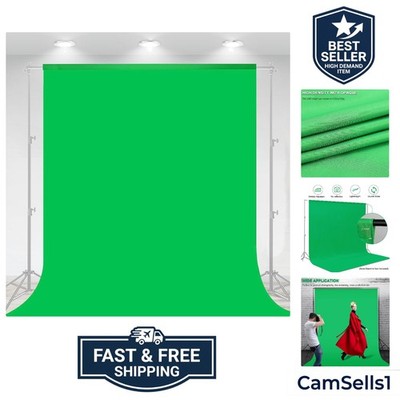 10 X 7 FT Green Screen Backdrop for Photography, Chromakey Virtual GreenScree...