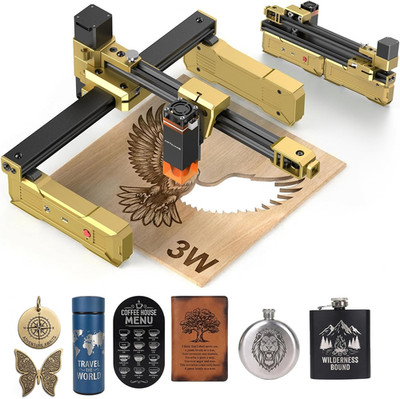 T1 Laser Engraver, 3000Mw Foldable Laser Engraver Machine Higher Accuracy Wood C
